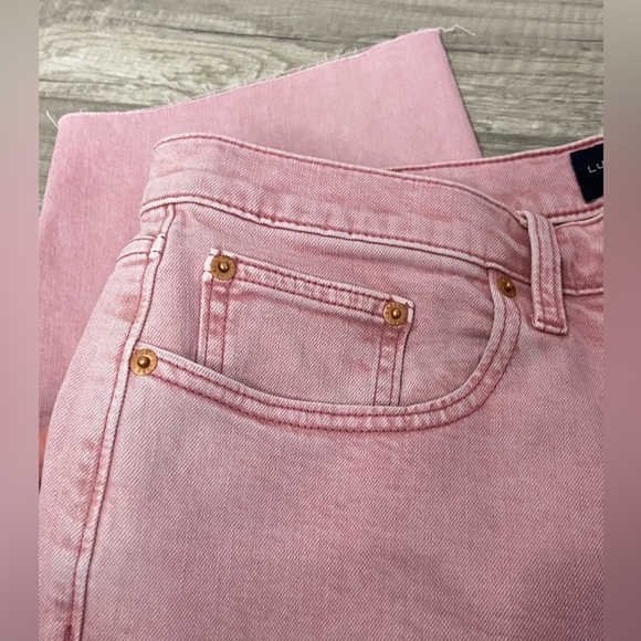 LUCKY Brand 90’s Loose High Rise Cropped Pink Button Fly - Picture 7 of 13